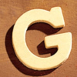 8735 613- 4cm houten letter G