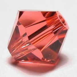 109108/290 - 12 x swarovski 8mm padparadscha rood