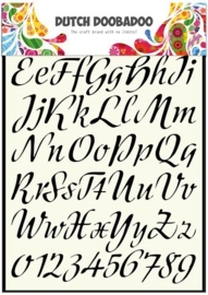 CE185045/5004- Dutch Doobadoo Dutch stencil art alphabet A4