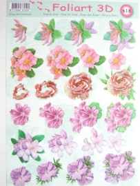kn/456- A4 knipvel AANBIEDING foli art no.618 bloemen