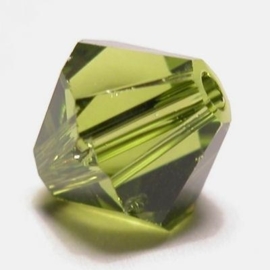 109106/0160 - 25 x swarovski 6mm khaki groen