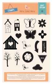 CE117012/0013- Craft asylum home sweet home clearstamps