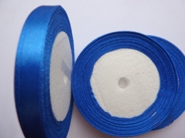 rol met 22.86 meter kobalt blauw satijnlint van 10mm breed OPRUIMING