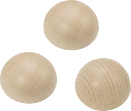 KN218616 816- 14 stuks halve houten ballen van 16mm