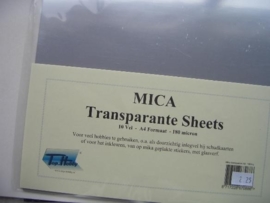 10 x mica transparante vellen A4