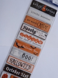 5768- prima chipboard stickers halloween 30x12cm OPRUIMING