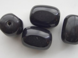 117465/4570- resin kraal 22x14mm zwart