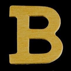 8735 607- 4cm houten letter B