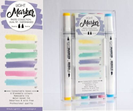 CE320500/0003- Studio Light box 6 water based dual tip markers pastel