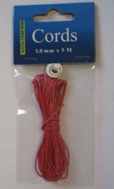 000TH12283/8304- 5 meter waxcord van 1mm dik cyclaam