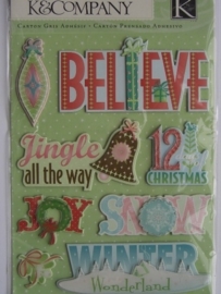 5184- K&Co 3D stickers kerst afbeeldingen 11.5x15cm