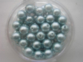 55 x glasparels rond 6mm aqua 117472/2110