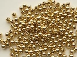 2201.C- ruim 200 stuks kunststof parels van 4mm goudkleur OPRUIMING
