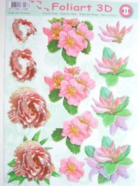 kn/454- A4 knipvel AANBIEDING foli art no.616 bloemen
