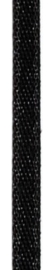006302/0261- 4.5 meter satijnlint van 10mm breed op een rol zwart