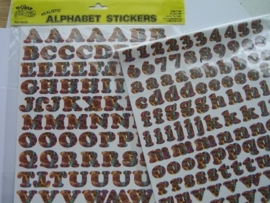 5550- K&Co 2 x A4 formaat stickervellen met letters bont