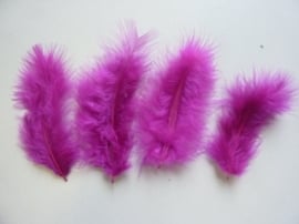 CE800804/2807- 15 stuks Marabou veren fuchsia van 7 tot 14cm