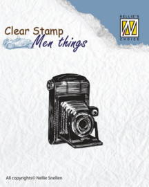 CE130510/2801- Nellie's Choice clearstamp - men things camera 40x30mm