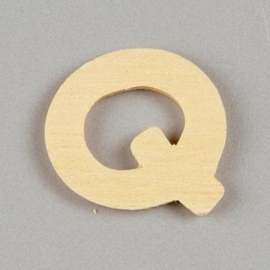 006887/1368- 2cm houten letter Q