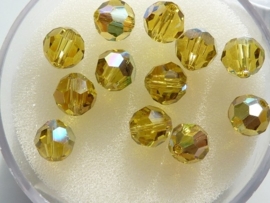109206/1190- 12 x swarovski kristal kralen rond 6mm limoen geel AB