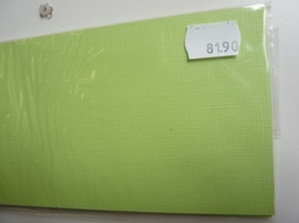 8190- 10 x langwerpige kaarten van Colorcore 9.7x31.5cm fel l.groen SPECIALE AANBIEDING