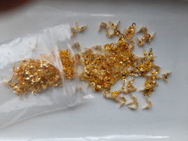20 stuks dichte kalotjes 10 x 3 mm.  goudkleur
