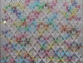 166- kleine ster multicolour 10x20cm
