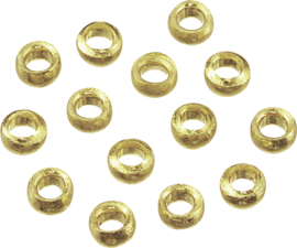 2230 574 - 30 stus luxe knijpkralen 2.8 mm. goud kleur