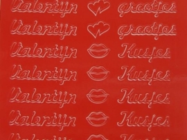 st541- valentijngroetjes rood 10x20cm