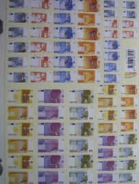 kn/355- A4 knipvel AANBIEDING eurobiljetten