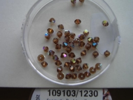 109103/1230- 50 x swarovski kralen 3mm rook topas AB