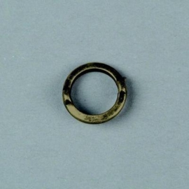 10 x metalen ringen met 2 ogen antiek geelbrons 117465/2609