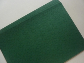 002012- 10 vellen luxe kaartkarton d.groen blokjesmotief A4-formaat 200grams OPRUIMING