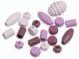 6023 424- 20 stuks houten kralen roze tinten mix