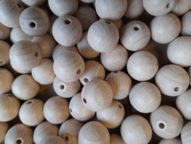 50 - KN218619 183- 50 stuks houten ballen / houten kralen van 18mm AA-kwaliteit