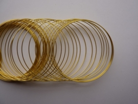 Memory Wire metaal spiraaldraad voor armbanden ca. 50 wikkels goudkleur