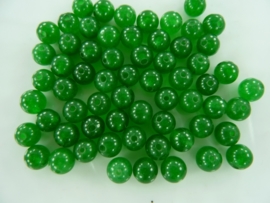 3945- ca. 60 stuks naturel malaysia Jade mineraal kralen van 6mm donker zeegroen - SUPERLAGE PRIJS!