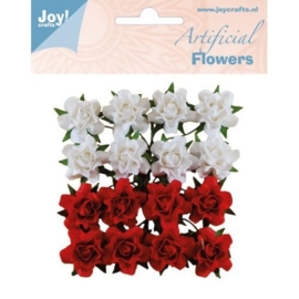 JOY6370/0067- 16 stuks artificial decoration flowers