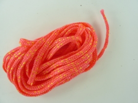 AZ.104- 3 meter para cord  4x2mm licht rood met geel OPRUIMING