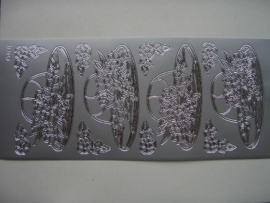 349- dames hoed zilver 10x20cm