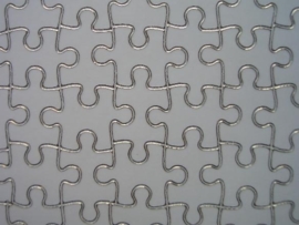 372- puzzelstukjes goud 20x20cm dubbel formaat