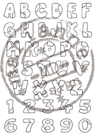 CE180016/0921- Marianne Design clearstamp patchwork alphabet - CS0921