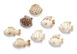 8002 817- 8 stuks stenen zeedieren decoratie van 2-3cm