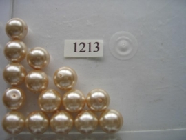 15 x glasparels 12mm licht goud 12006/1213