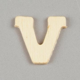 006887/1414- 2cm houten letter V