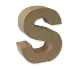 1929 3119- stevige decoratie letter van papier mache - 3D letter S