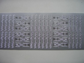 320- uitnodiging zilver 10x20cm