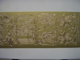 326- kerstbal goud 10x20cm