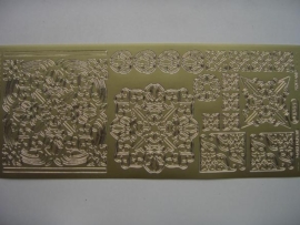 247- ornament sticker goud 10x20cm