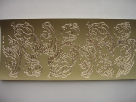 133- kerstafbeelding goud 10x20cm